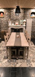 salles à manger complète chêne cérusé, Huis en Inrichting, Ophalen, Zo goed als nieuw