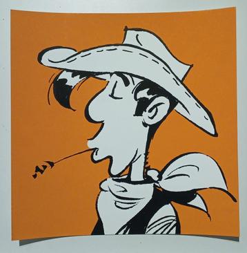 BD Sérigraphie Lucky Luke 2021 Orange Limitée et numérotée, Neuf, Enlèvement ou Envoi, Une BD, Morris