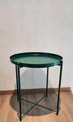 Groene ikea tafeltje, Huis en Inrichting, Minder dan 55 cm, Metaal of Aluminium, Rond, Zo goed als nieuw