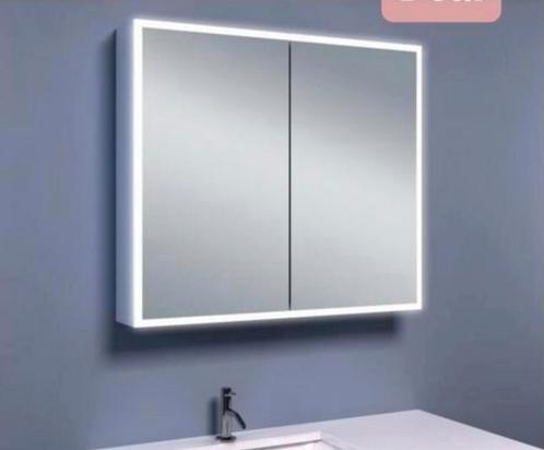 Spiegelkast Quattro 80 cm breed, Maison & Meubles, Salle de bain | Meubles de Salle de bain, Comme neuf, Armoire à miroir, Enlèvement ou Envoi