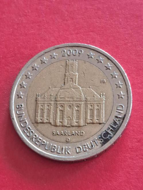 2009 Allemagne 2 euros Sarre D Munich, Timbres & Monnaies, Monnaies | Europe | Monnaies euro, Monnaie en vrac, 2 euros, Allemagne