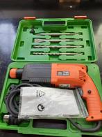 Nieuwe Boormachine boorhamer met beitels en koffer, Ophalen, Nieuw, Boormachine, Variabele snelheid