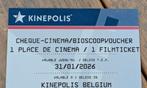 billets Kinepolis, Tickets & Billets, Places de cinéma, Trois personnes ou plus, Ne s'applique pas, Billet gratuit pour tous les films