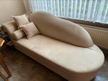 Slaapbank tweezit  beige kleur, Enlèvement ou Envoi, Comme neuf, Tissus