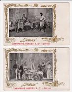 5 cartes postales pub pour le Champagne Mercier à Epernay., France, Non affranchie, Envoi, Avant 1920