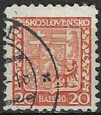 Tsjechoslowakije 1929/1931 - Yvert 254 - Wapenschild (ST), Verzenden, Gestempeld