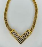Vintage V-halsketting, Ophalen of Verzenden, Nieuw, Goud, Met strass