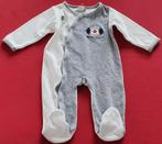 Pyjama en velours écru et gris - Taille 62-68 - NEUF, Kinderen en Baby's, Babykleding | Maat 62, Ophalen, Nacht- of Onderkleding