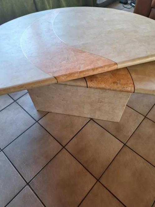 Salontafel in travertin, Huis en Inrichting, Tafels | Salontafels, Zo goed als nieuw, Minder dan 50 cm, 50 tot 100 cm, 100 tot 150 cm