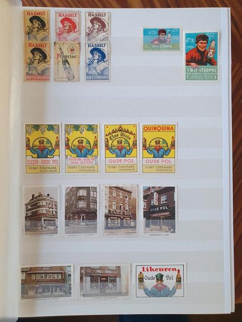 Etiketten jenevermerken Notermans,Oude Pol,Geens, Hartevelt., Verzamelen, Rookartikelen, Aanstekers en Luciferdoosjes, Ophalen of Verzenden