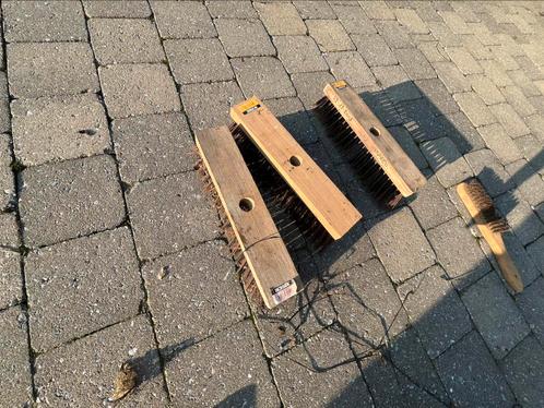 3 stalen kwalitatieve bezemborstels nieuw, Tuin en Terras, Veegmachines, Nieuw, Ophalen of Verzenden