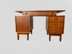 Modernistisch MDK teak bureau, Huis en Inrichting, Bureaus, Ophalen, Gebruikt, Bureau