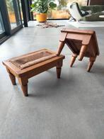 Prijs per stuk Art Deco laag houten voetbankje, Antiek en Kunst, Ophalen of Verzenden