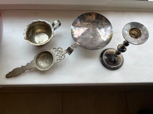 Lotje verzilverde voorwerpen, Antiek en Kunst, Antiek | Zilver en Goud, Zilver, Ophalen of Verzenden