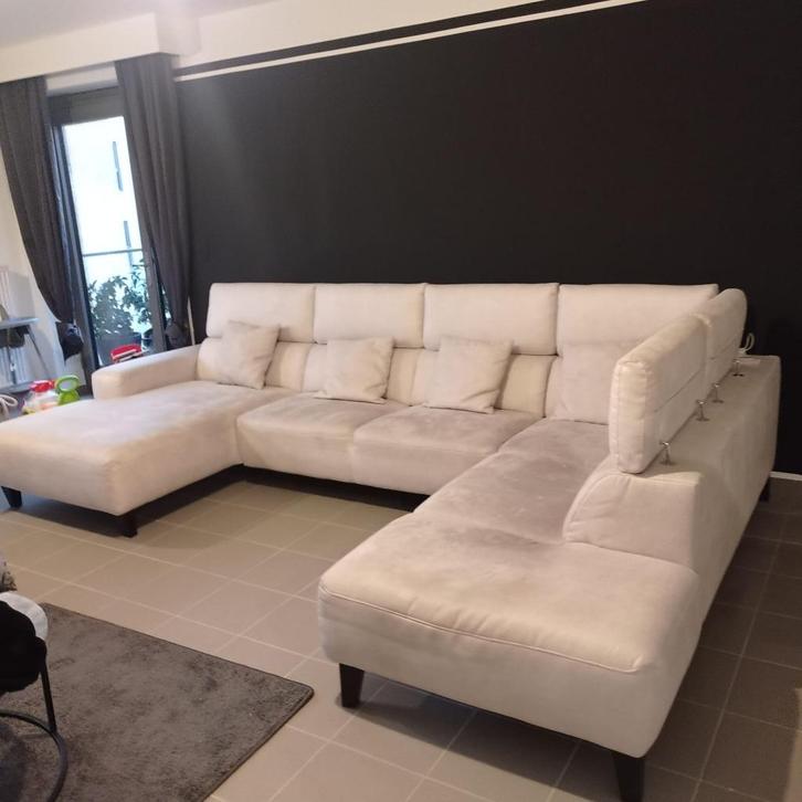 Moderne luxeuze relax  Salon, Huis en Inrichting, Zetels | Complete zithoeken, Zo goed als nieuw, Kunststof, Stof, Ophalen