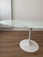 Table salle a manger ovale, Huis en Inrichting, Tafels | Eettafels, Ophalen, Zo goed als nieuw, Ovaal, Glas