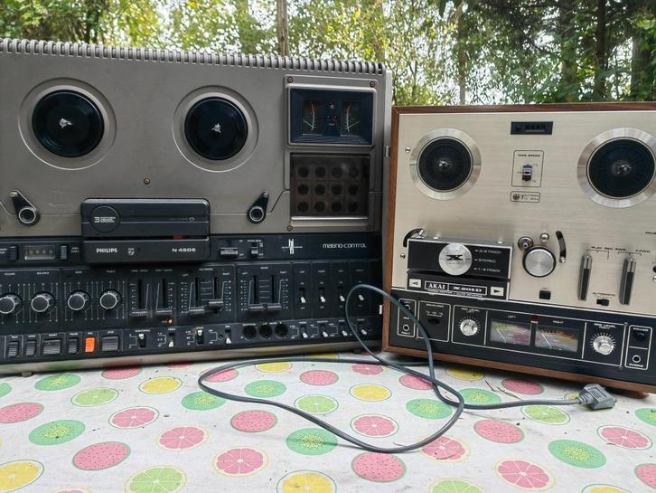 philips magno control 4506,,, akai x201d, Audio, Tv en Foto, Bandrecorder, Ophalen of Verzenden