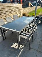 Terrastafel met 6 stoelen, Tuin en Terras, Ophalen, Zo goed als nieuw