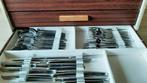 vintage bestekkoffer inox monix, Huis en Inrichting, Ophalen, Gebruikt, Inox of Chroom, Bestekset