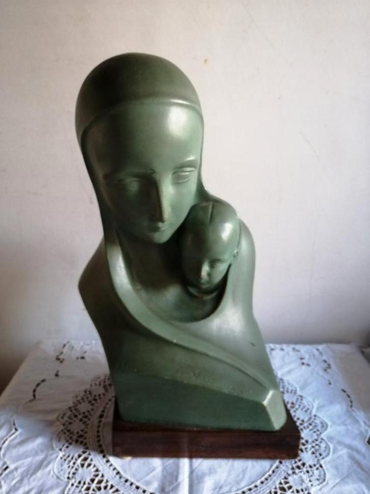 Art déco borstbeeld van J. Anteunis, Antiek en Kunst, Kunst | Beelden en Houtsnijwerken, Ophalen