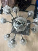 Tinnen lusters, Ophalen, Gebruikt, Glas