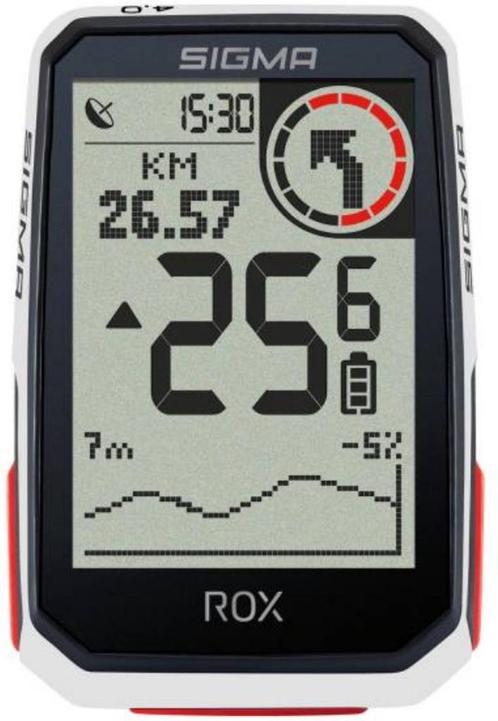 SIGMA SPORT ROX 4.0 White | Bicycle computer wireless GPS &, Fietsen en Brommers, Fietsaccessoires | Fietscomputers, Nieuw, GPS