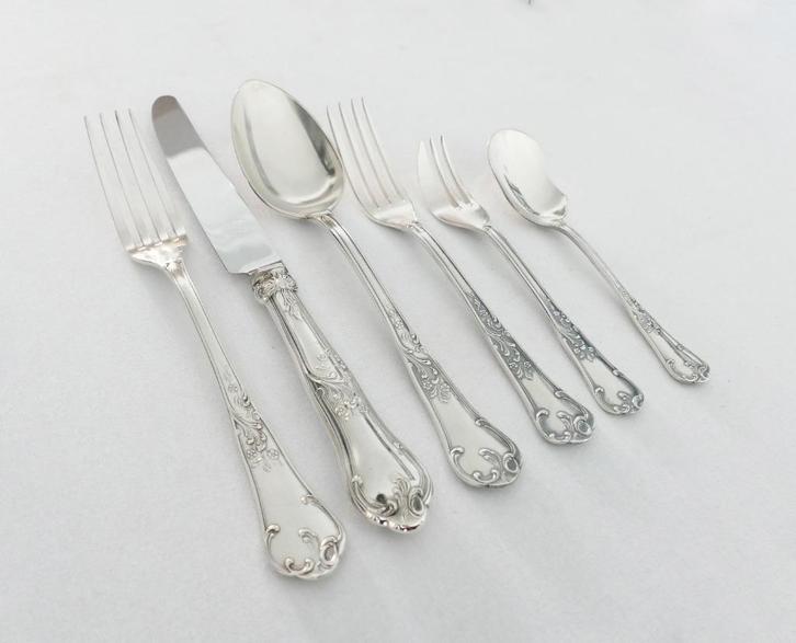 Wiskemann - Verzilverde bestekset - Louis XV - 36-delig, Antiek en Kunst, Antiek | Bestek, Verzenden