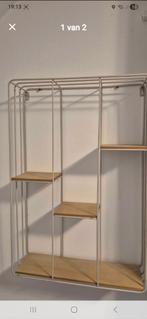 2 zelfde wit metaal en houten muur rekjes 3 voor €15, Huis en Inrichting, Ophalen, Zo goed als nieuw