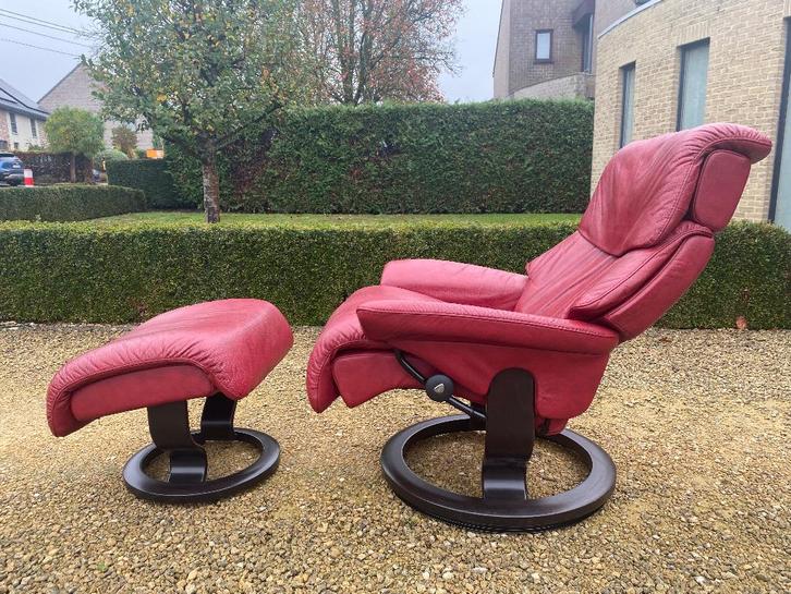 Stressless relax 'Dream' in absolute TOPSTAAT !!!, Huis en Inrichting, Fauteuils, Gebruikt, Hout, Leer, 75 tot 100 cm, 75 tot 100 cm