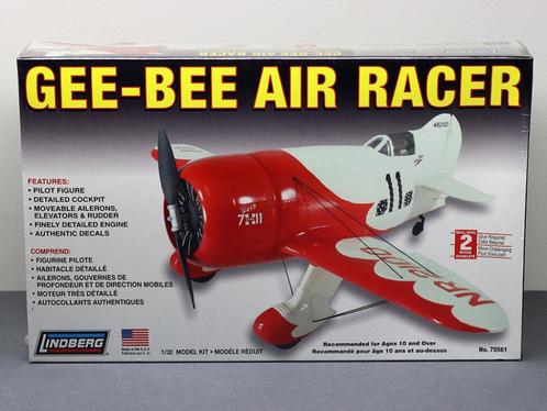 GEE-BEE AIR RACER 1/32 - Lindberg 70561, Hobby & Loisirs créatifs, Modélisme | Avions & Hélicoptères, Neuf, Avion, Plus grand que 1:72