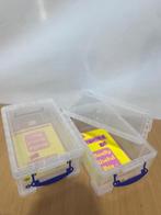 Pack de 2 boîtes de rangement transparentes – 9 litres, Enlèvement, Neuf