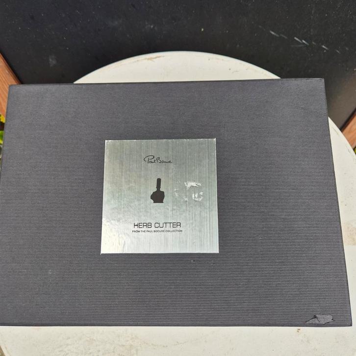 Paul Bocuse, kruidensnijder, hout en rvs, Antiek en Kunst, Antiek | Keukengerei, Ophalen of Verzenden