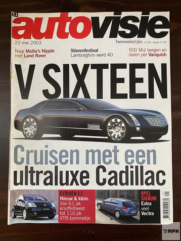 Magazine Autovisie Cadillac V Sixteen 2003 Nederlands beschikbaar voor biedingen