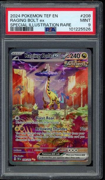 Raging Bolt [SIR] PSA 9 - 208/162 - Forces temporelles 2024, Envoi, Comme neuf, Cartes en vrac