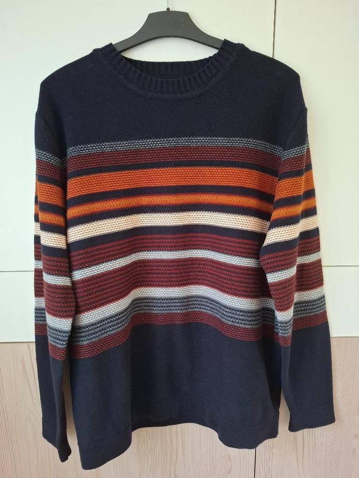 SPRINGFIELD katoenen herentrui met lijnen, Kleding | Heren, Truien en Vesten, Zo goed als nieuw, Maat 56/58 (XL), Overige kleuren