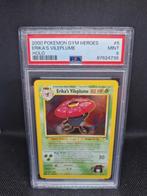 Erika's Vileplume Holo Gym Heroes PSA 9, Ophalen of Verzenden, Zo goed als nieuw
