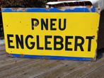 Groot emaille reclamebord PNEU ENGLEBERT, Verzamelen, Ophalen, Gebruikt, Reclamebord