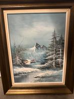 Winter schilderij olieverf, Antiek en Kunst, Kunst | Schilderijen | Klassiek, Ophalen