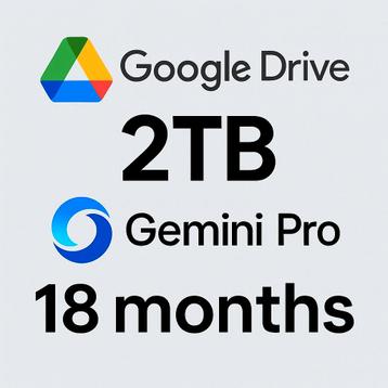 Google Drive 2TB + Gemini Pro – 18 maanden beschikbaar voor biedingen