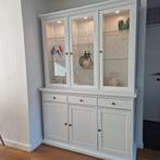 Witte buffetkast met verlichting, Huis en Inrichting, Kasten | Buffetkasten, Ophalen, 200 cm of meer, 25 tot 50 cm, Glas