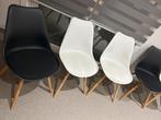 6 eetkamer stoelen wit & zwart, Huis en Inrichting, Stoelen, Ophalen, Gebruikt, Wit, Modern