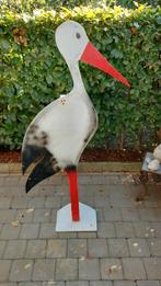 Geboortebord ooievaar 165 cm hoog 65 cm breed, Ophalen, Zo goed als nieuw, Geboortebord