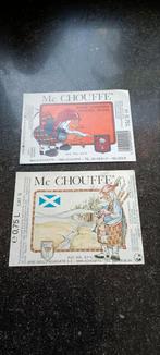 2 bieretiketten MC chouffe br d'achouffe, Verzamelen, Ophalen of Verzenden