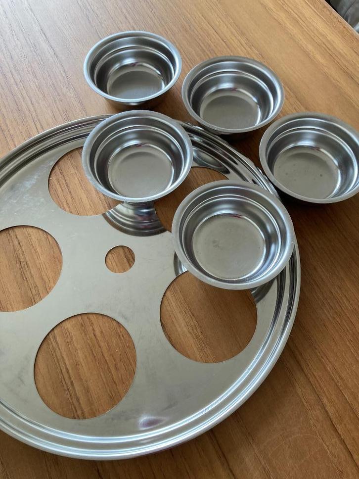 Rena Ware pocheerset voor platte braadpan, Huis en Inrichting, Keuken | Potten en Pannen, Nieuw, Overige typen, Inox, Ophalen