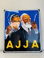 Panneau publicitaire en émail AJJA 1952, Collections, Marques & Objets publicitaires, Utilisé, Enlèvement ou Envoi, Panneau publicitaire