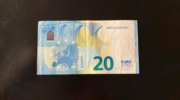 €20,- Draghi - TESTBILJET - VH (Spanje), Postzegels en Munten, Bankbiljetten | Europa | Eurobiljetten, Setje, Spanje, Ophalen of Verzenden
