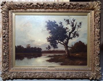 19e-eeuwse MUSEUMSCHILDERKUNST - Barbizon - Léon RICHET beschikbaar voor biedingen