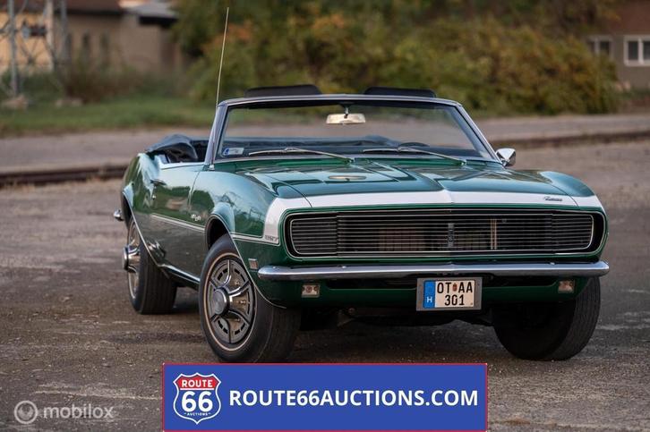 Chevrolet Camaro RS327 Cabriolet | 1968 | Route 66 Auctions, Auto's, Oldtimers, Bedrijf, Te koop, Chevrolet, Benzine, Overige carrosserie