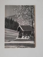 Oude wenskaart - berglandschap in de sneeuw, Verzamelen, Ophalen of Verzenden, 1960 tot 1980, Ongelopen