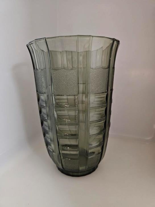 Val-Saint-Lambert groen Art deco 941, Maison & Meubles, Accessoires pour la Maison | Vases, Comme neuf, Vert, Enlèvement ou Envoi